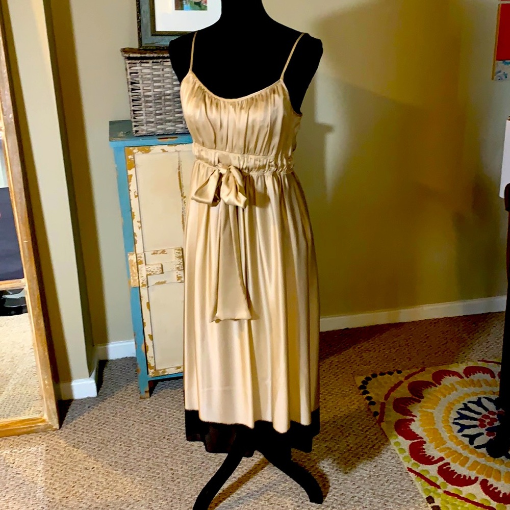 Vintage NWOT Banana Republic 100% Silk Cinched Dress. size 4